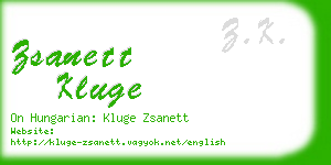 zsanett kluge business card